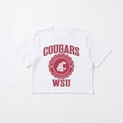 WASHINGTON STATE COUGARS RETRO PLAY BOXY FIT CROPPED TEE