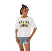 XAVIER UNIVERSITY OF LOUISIANA GOLD RUSH Claim To Fame Boxy-Fit Crop Tee
