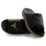 Texas Longhorns Cheetah Dip Motive Slide Sandles