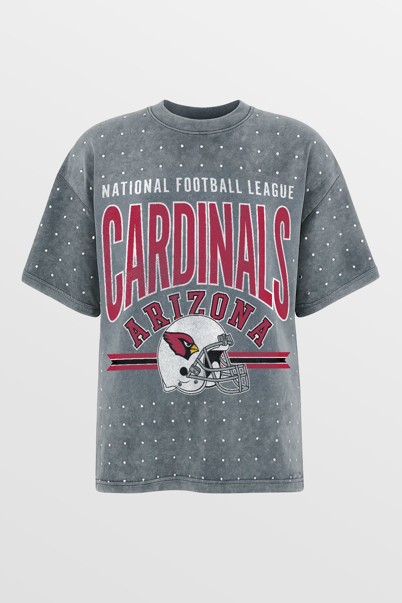 ARIZONA CARDINALS PRIME SHINE MINI RHINESTONE SHORT SLEEVE CLASSIC TEE BY RANDI MAHOMES