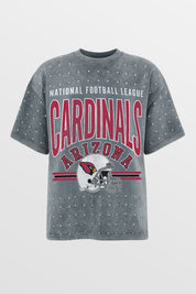 ARIZONA CARDINALS PRIME SHINE MINI RHINESTONE SHORT SLEEVE CLASSIC TEE BY RANDI MAHOMES
