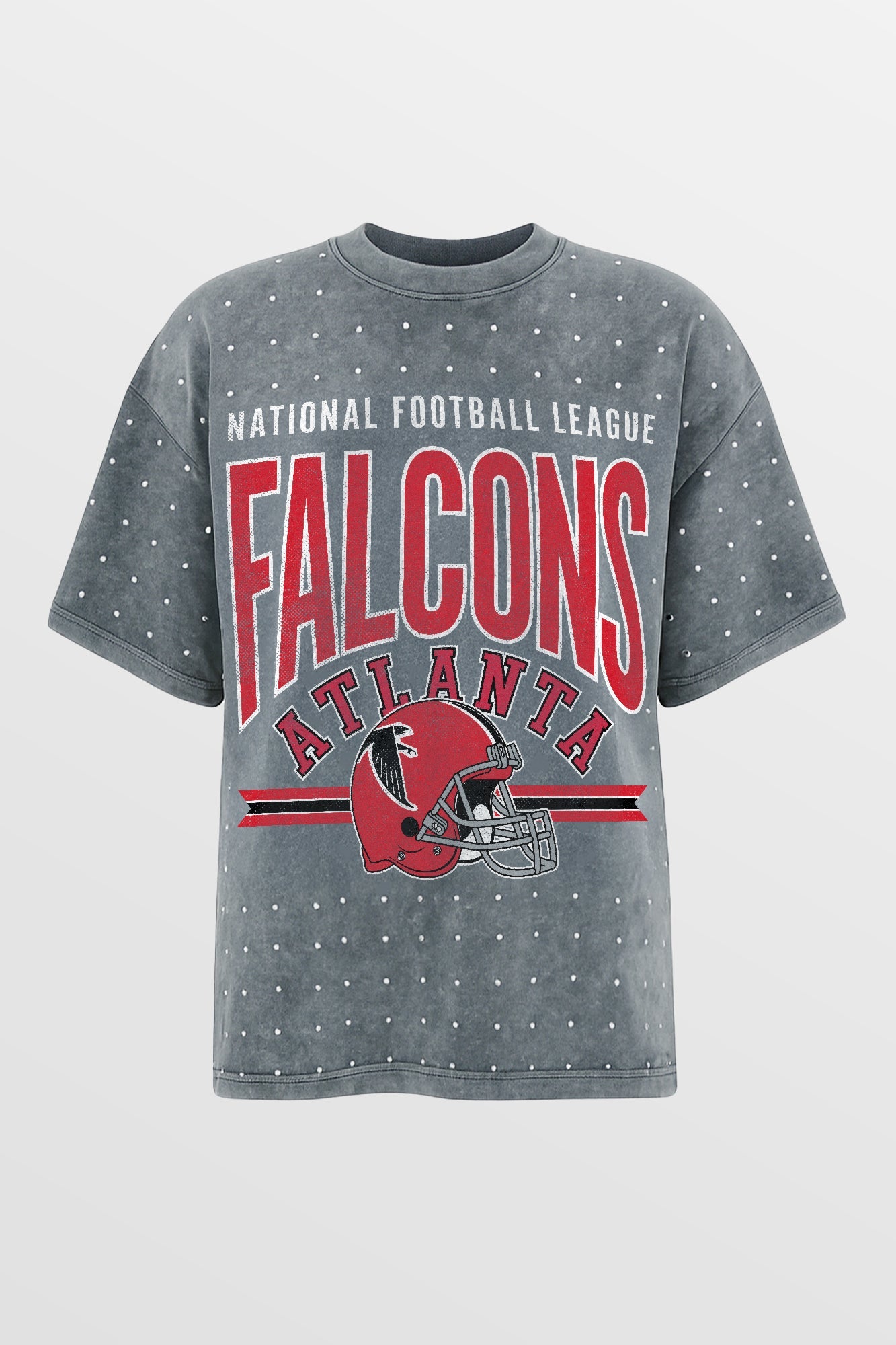 ATLANTA FALCONS PRIME SHINE MINI RHINESTONE SHORT SLEEVE CLASSIC TEE BY RANDI MAHOMES