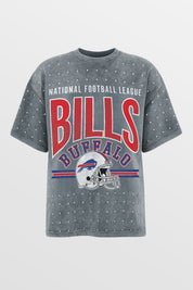 BUFFALO BILLS PRIME SHINE MINI RHINESTONE SHORT SLEEVE CLASSIC TEE BY RANDI MAHOMES