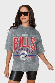 BUFFALO BILLS PRIME SHINE MINI RHINESTONE SHORT SLEEVE CLASSIC TEE BY RANDI MAHOMES