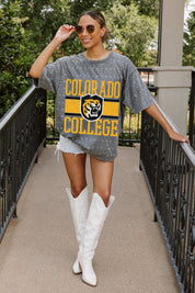 COLORADO TIGERS ON THE BALL MINI RHINESTONE SHORT SLEEVE CLASSIC TEE