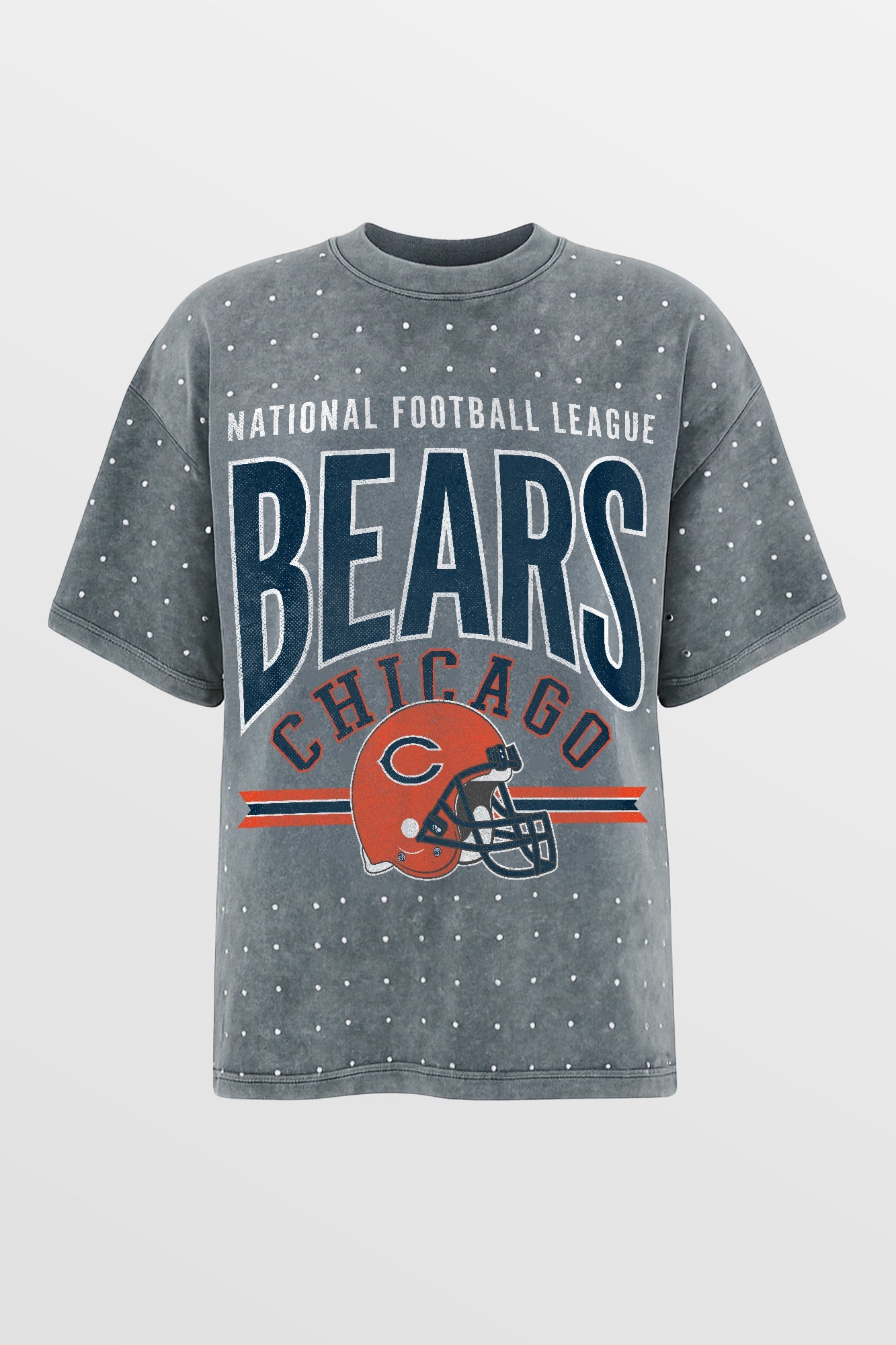 CHICAGO BEARS PRIME SHINE MINI RHINESTONE SHORT SLEEVE CLASSIC TEE BY RANDI MAHOMES