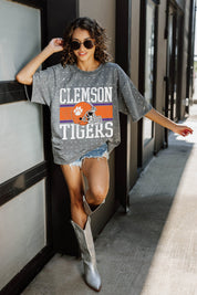 CLEMSON TIGERS ON THE BALL MINI RHINESTONE SHORT SLEEVE CLASSIC TEE