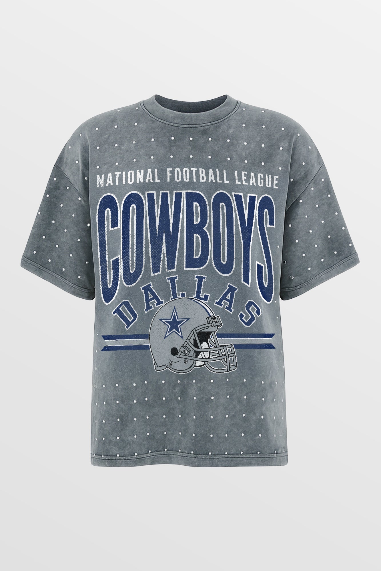 DALLAS COWBOYS PRIME SHINE MINI RHINESTONE SHORT SLEEVE CLASSIC TEE BY RANDI MAHOMES