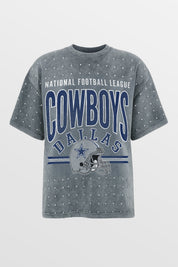 DALLAS COWBOYS PRIME SHINE MINI RHINESTONE SHORT SLEEVE CLASSIC TEE BY RANDI MAHOMES