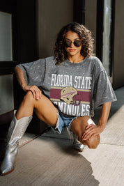 FLORIDA STATE SEMINOLES ON THE BALL MINI RHINESTONE SHORT SLEEVE CLASSIC TEE