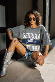 GEORGIA SOUTHERN EAGLES ON THE BALL MINI RHINESTONE SHORT SLEEVE CLASSIC TEE