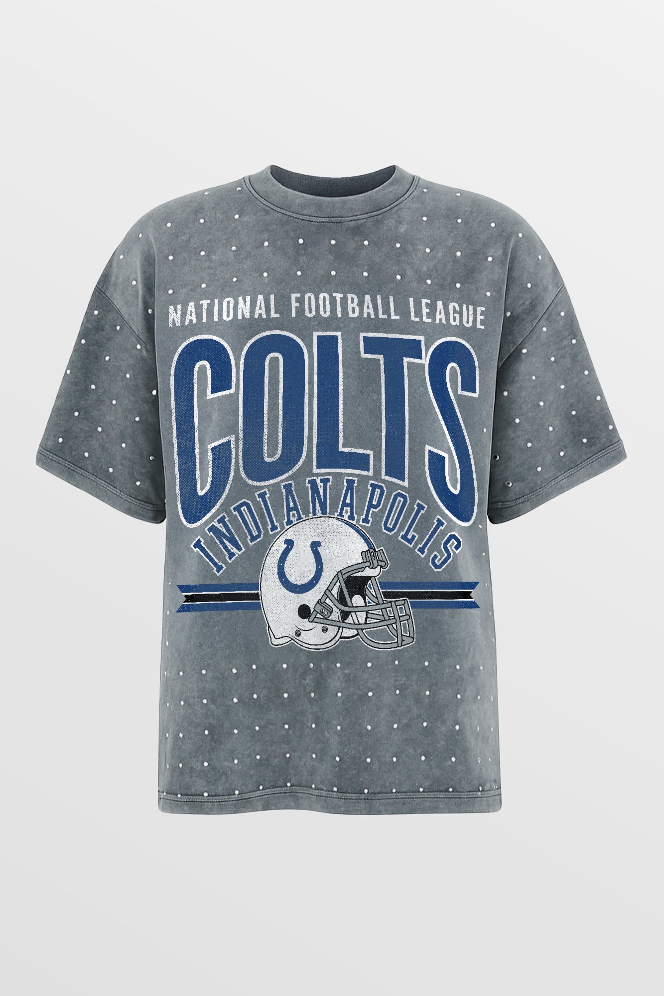 INDIANAPOLIS COLTS PRIME SHINE MINI RHINESTONE SHORT SLEEVE CLASSIC TEE BY RANDI MAHOMES