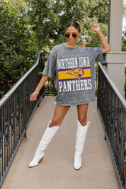 NORTHERN IOWA PANTHERS ON THE BALL MINI RHINESTONE SHORT SLEEVE CLASSIC TEE
