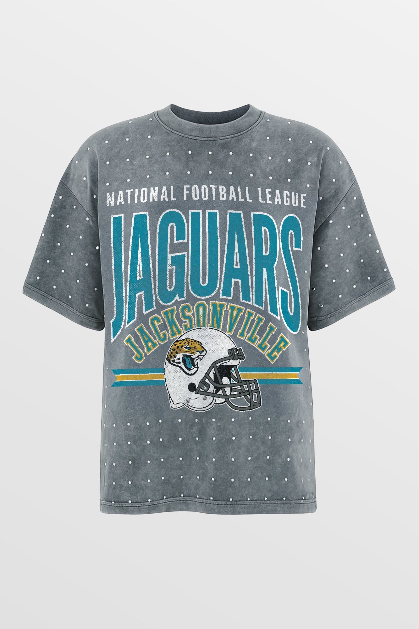 JACKSONVILLE JAGUARS PRIME SHINE MINI RHINESTONE SHORT SLEEVE CLASSIC TEE BY RANDI MAHOMES