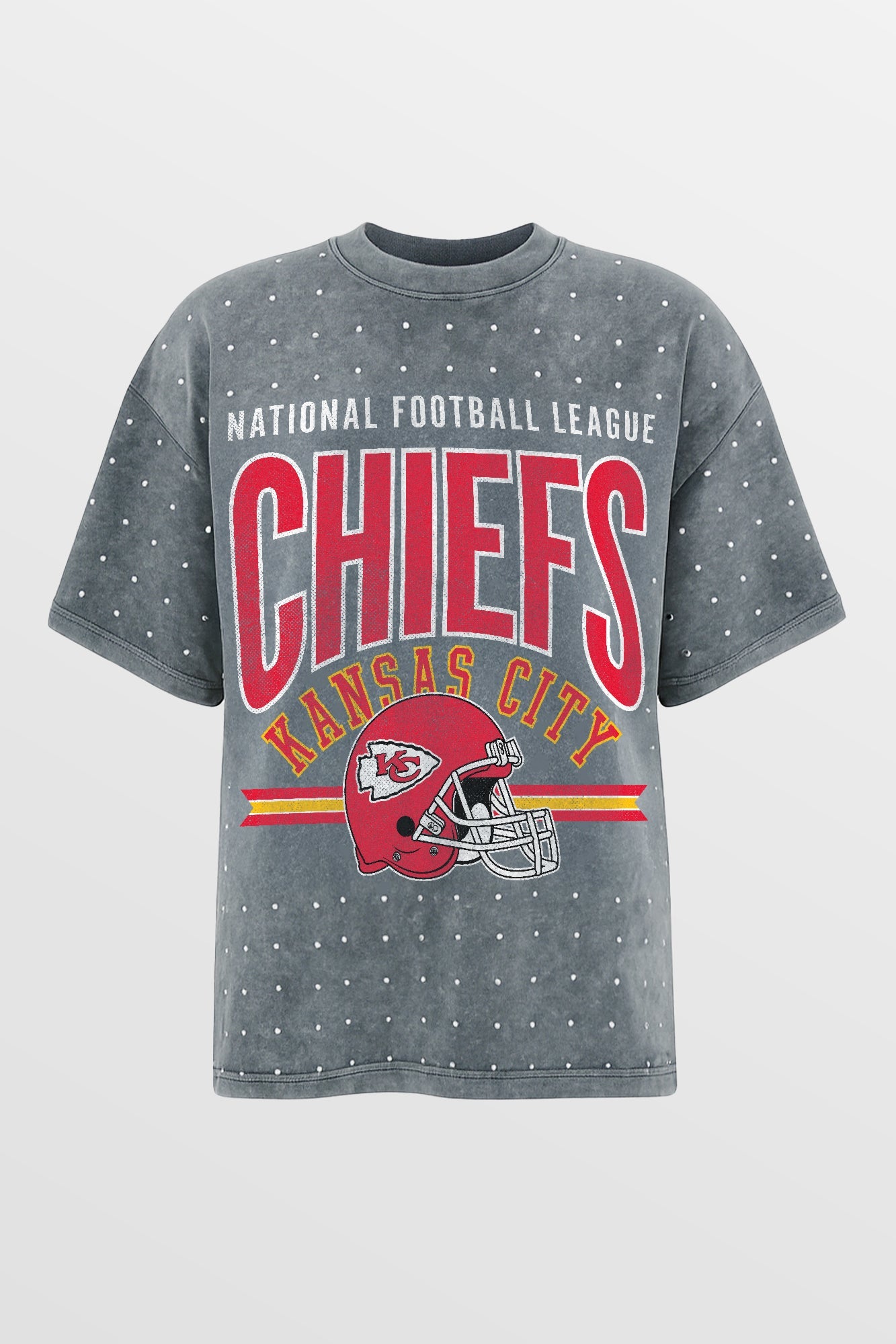 KANSAS CITY CHIEFS PRIME SHINE MINI RHINESTONE SHORT SLEEVE CLASSIC TEE BY RANDI MAHOMES