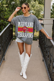 MARYLAND TERRAPINS ON THE BALL MINI RHINESTONE SHORT SLEEVE CLASSIC TEE