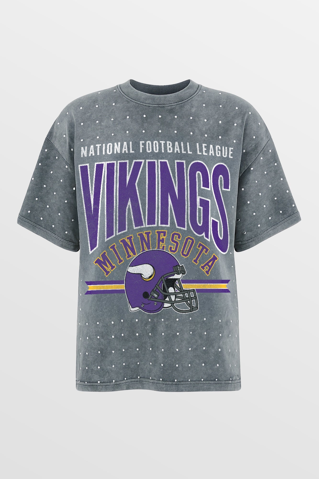 MINNESOTA VIKINGS PRIME SHINE MINI RHINESTONE SHORT SLEEVE CLASSIC TEE BY RANDI MAHOMES