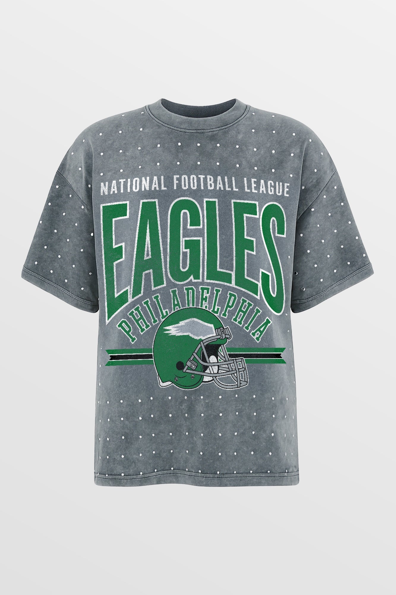 PHILADELPHIA EAGLES PRIME SHINE MINI RHINESTONE SHORT SLEEVE CLASSIC TEE BY RANDI MAHOMES