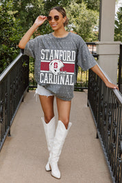 STANFORD CARDINAL ON THE BALL MINI RHINESTONE SHORT SLEEVE CLASSIC TEE