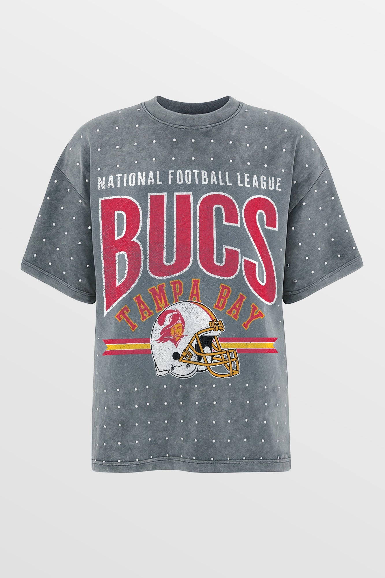 TAMPA BAY BUCCANEERS PRIME SHINE MINI RHINESTONE SHORT SLEEVE CLASSIC TEE BY RANDI MAHOMES