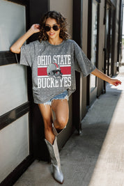 OHIO STATE BUCKEYES ON THE BALL MINI RHINESTONE SHORT SLEEVE CLASSIC TEE