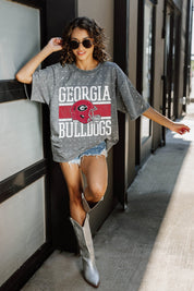 GEORGIA BULLDOGS ON THE BALL MINI RHINESTONE SHORT SLEEVE CLASSIC TEE