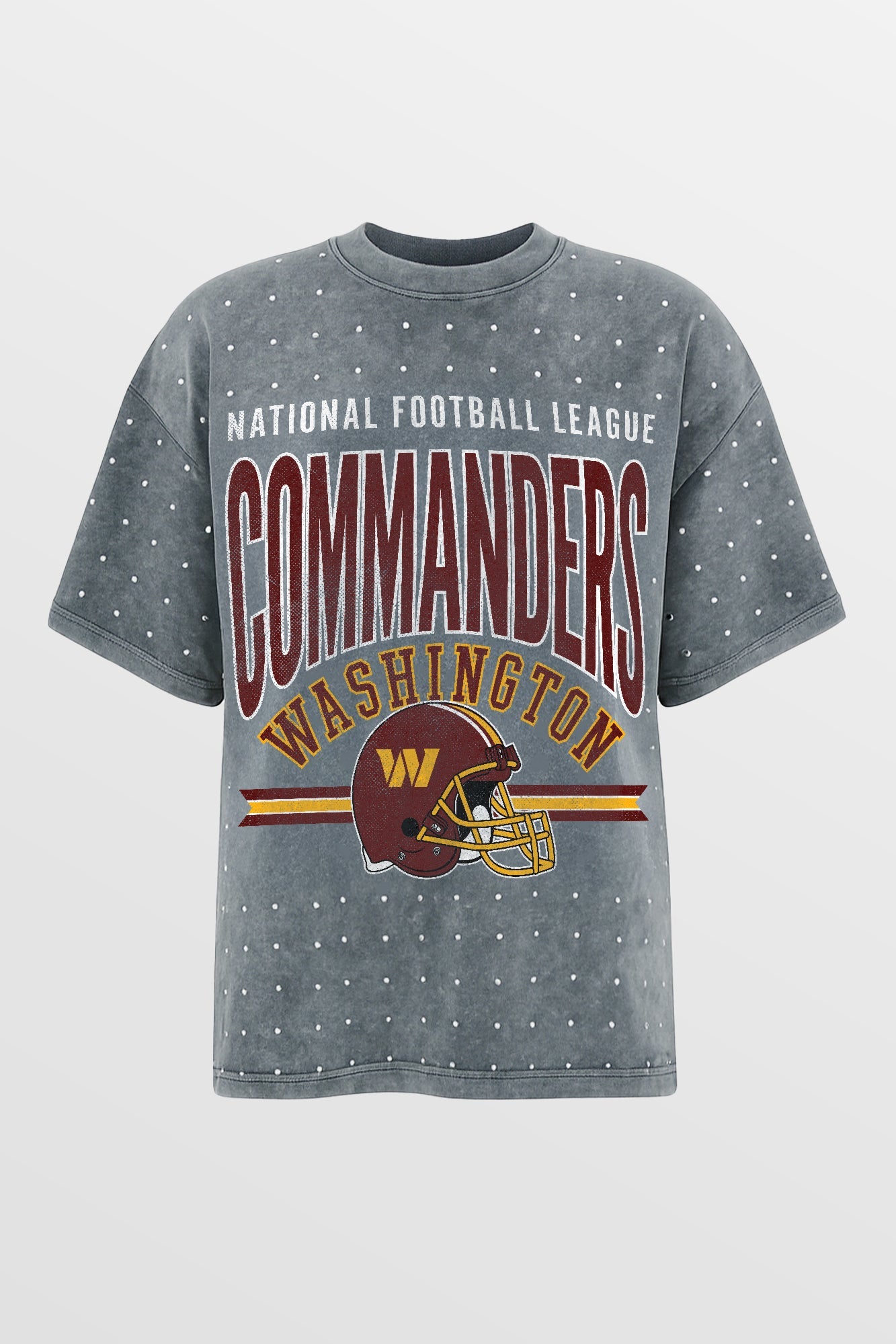 WASHINGTON COMMANDERS PRIME SHINE MINI RHINESTONE SHORT SLEEVE CLASSIC TEE BY RANDI MAHOMES
