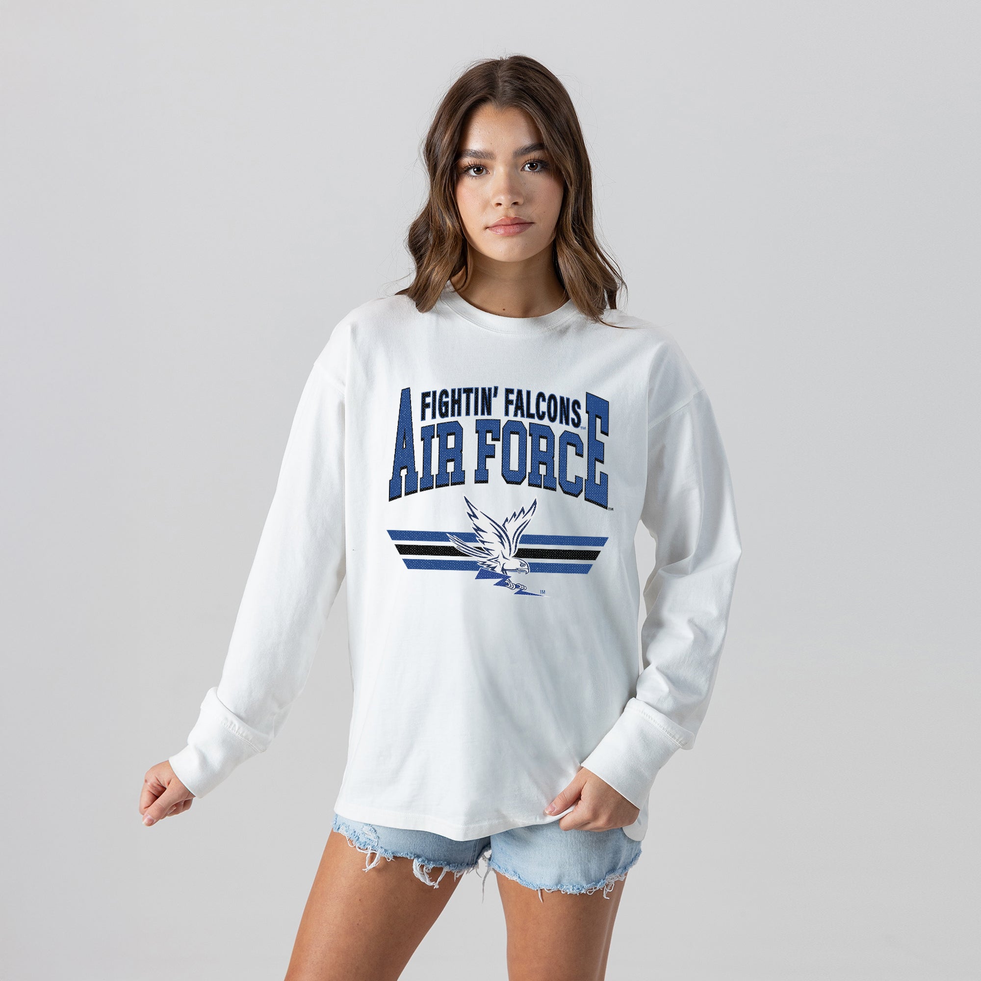 AIR FORCE FALCONS SWIFT STRIKE ESSENTIAL RELAXED FIT LONG SLEEVE TEE