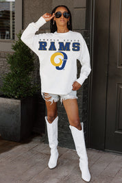 ANGELO STATE RAMS BIG GOALS OVERSIZED LONG SLEEVE TEE WITH RIBBED NECKLINE AND CUFFS