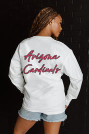 ARIZONA CARDINALS DOUBLE MOVE OVERSIZED MIDWEIGHT LONG SLEEVE TEE