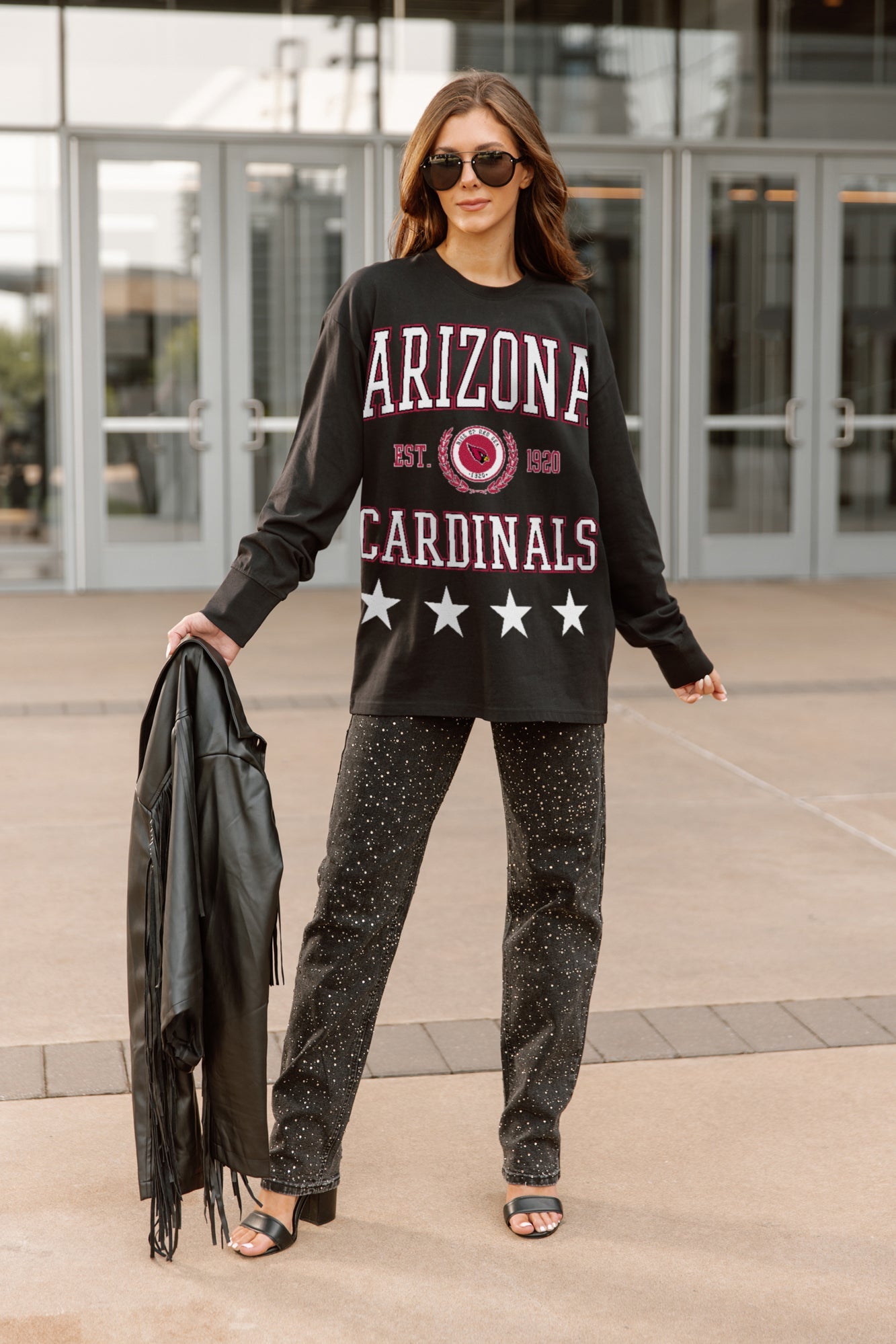 ARIZONA CARDINALS EVERYDAY STAR ESSENTIAL RELAXED FIT LONG SLEEVE TEE