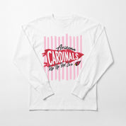 ARIZONA CARDINALS RALLY STRIPE OVERSIZED LONG SLEEVE TEE