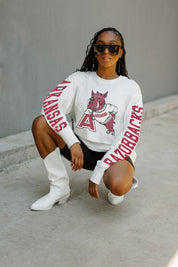 ARKANSAS RAZORBACKS GAME PLAN OVERSIZED LONG SLEEVE TEE