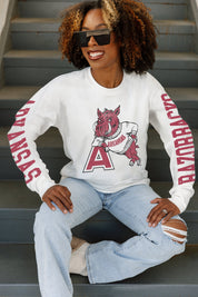ARKANSAS RAZORBACKS GAME PLAN OVERSIZED LONG SLEEVE TEE