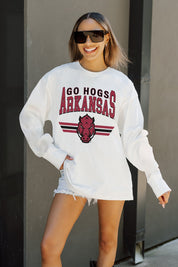 ARKANSAS RAZORBACKS SWIFT STRIKE ESSENTIAL RELAXED FIT LONG SLEEVE TEE