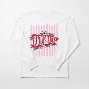 ARKANSAS RAZORBACKS RALLY STRIPE ESSENTIAL RELAXED FIT LONG SLEEVE TEE