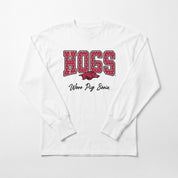 ARKANSAS RAZORBACKS SWEET SPOT ESSENTIAL RELAXED FIT LONG SLEEVE TEE