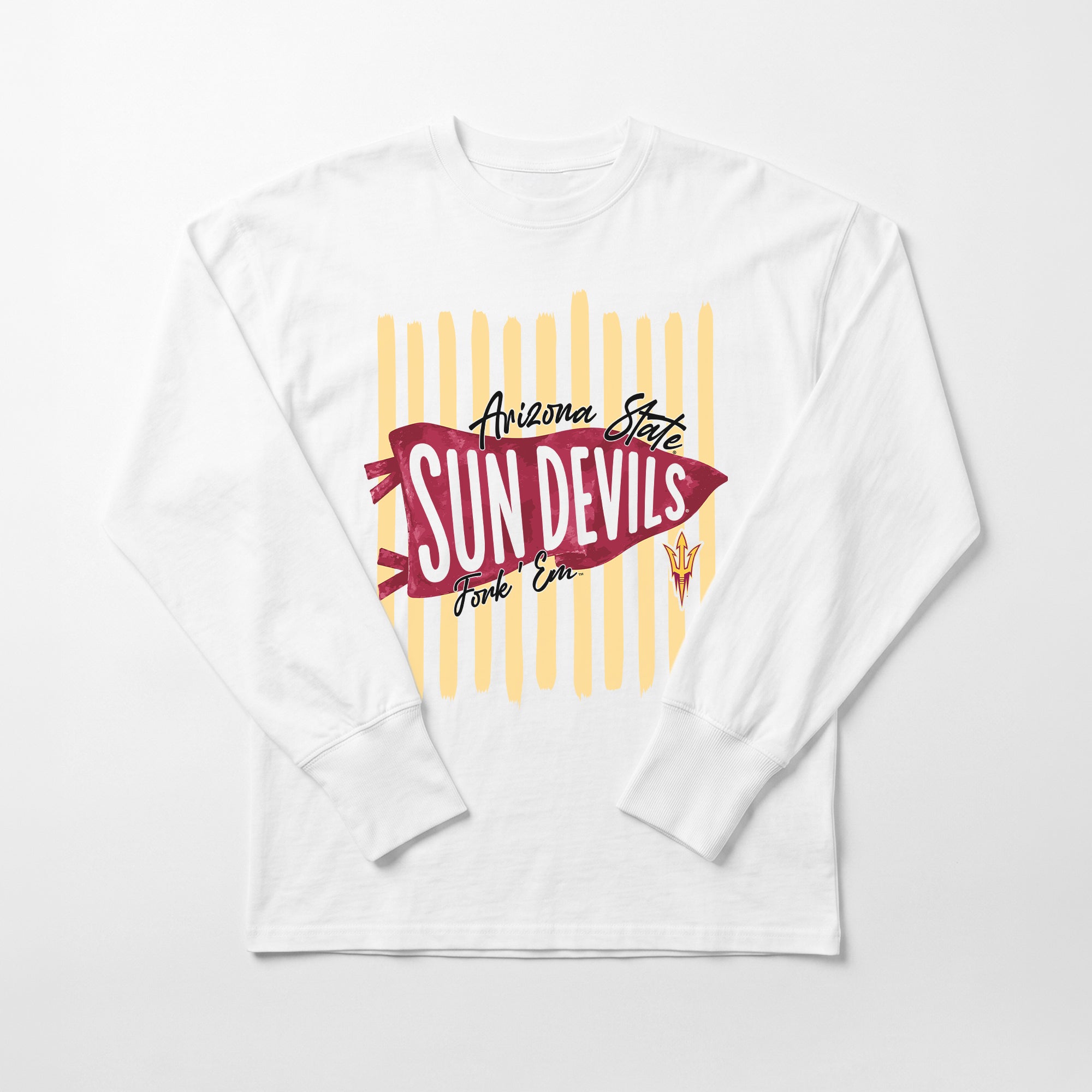 ARIZONA STATE SUN DEVILS RALLY STRIPE ESSENTIAL RELAXED FIT LONG SLEEVE TEE