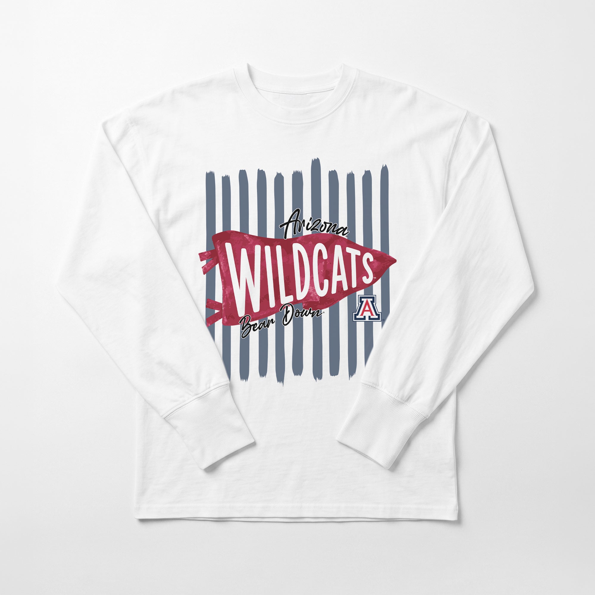 ARIZONA WILDCATS RALLY STRIPE ESSENTIAL RELAXED FIT LONG SLEEVE TEE