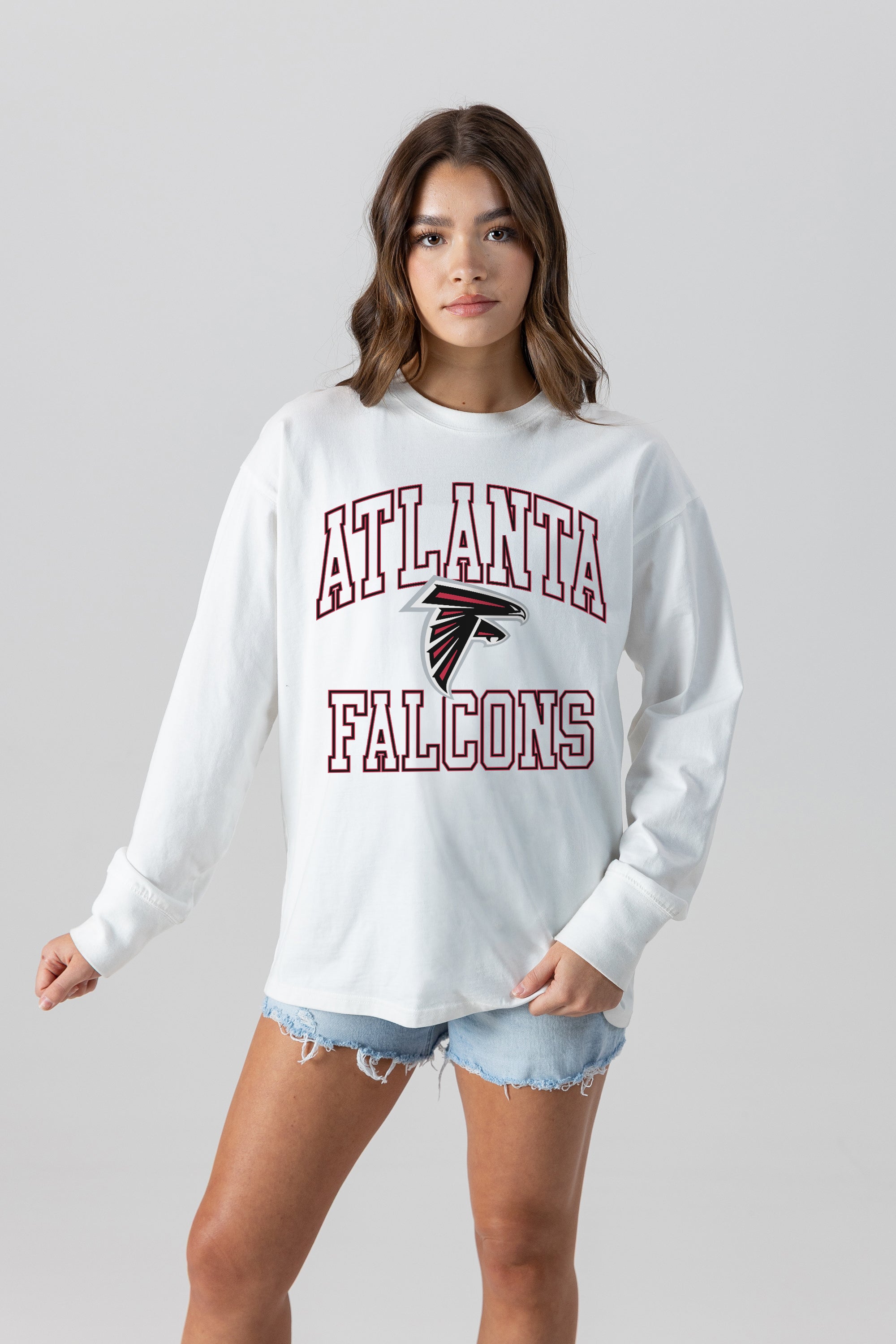 ATLANTA FALCONS MIND GAMES OVERSIZED MIDWEIGHT LONG SLEEVE TEE