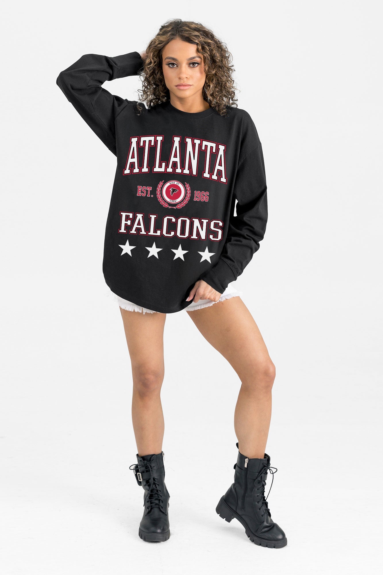 ATLANTA FALCONS EVERYDAY STAR ESSENTIAL RELAXED FIT LONG SLEEVE TEE