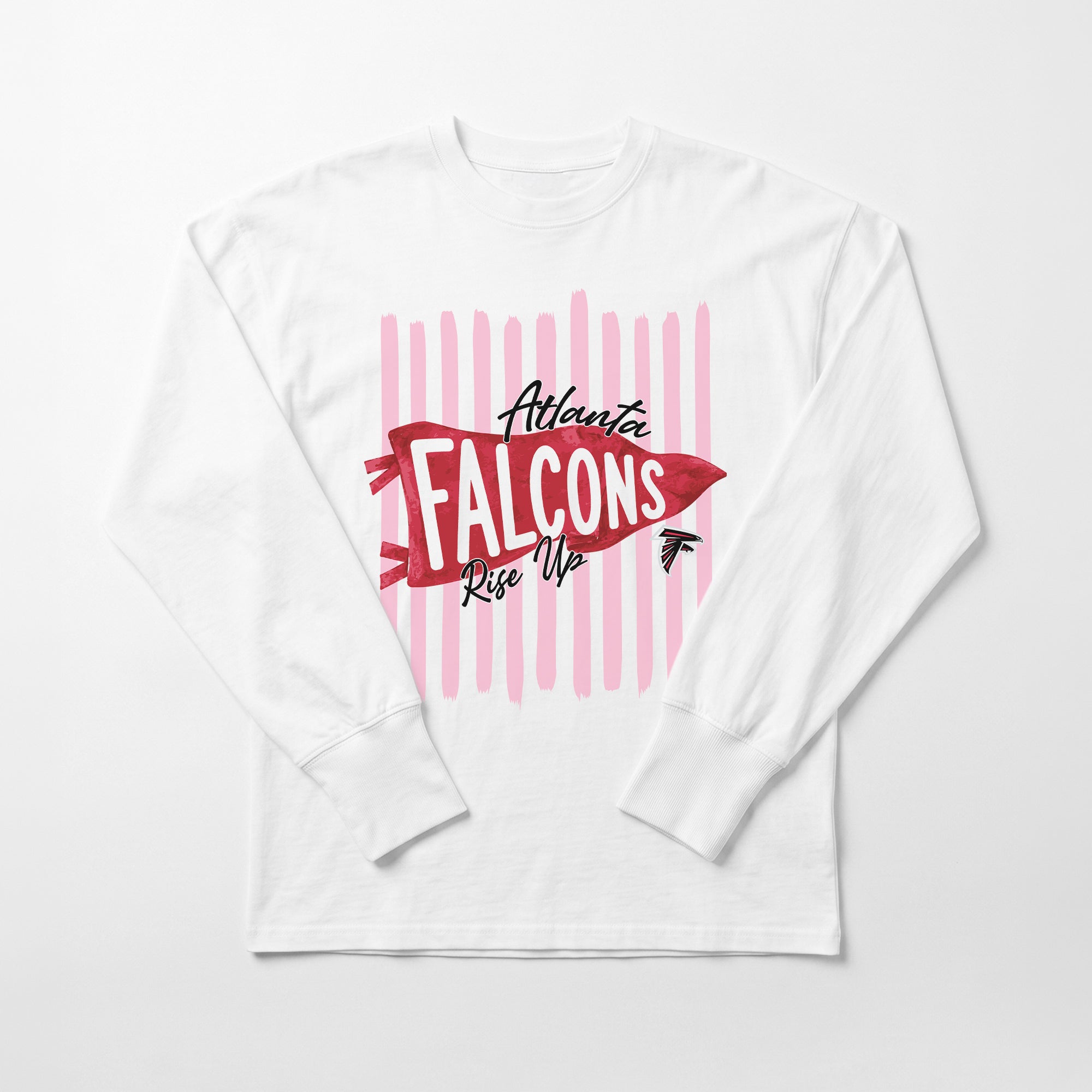 ATLANTA FALCONS RALLY STRIPE OVERSIZED LONG SLEEVE TEE