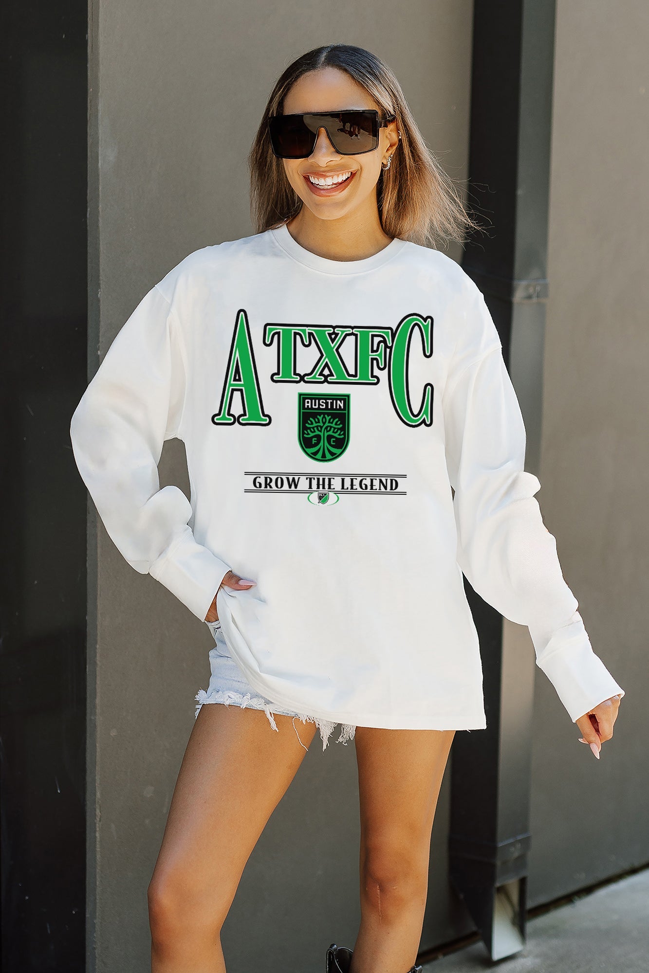 AUSTIN FC SHINING SPIRIT OVERSIZED MIDWEIGHT LONG SLEEVE TEE