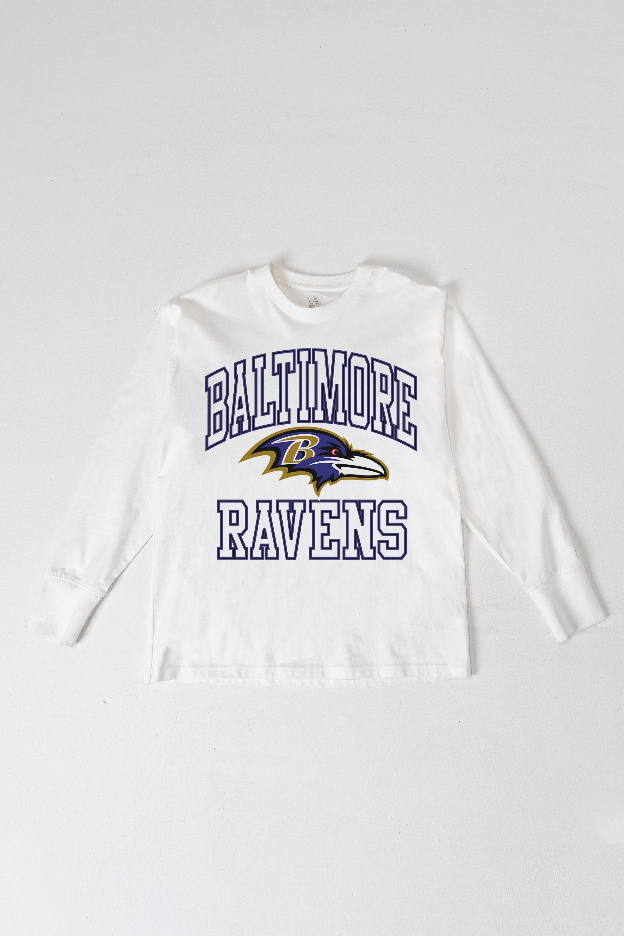 BALTIMORE RAVENS MIND GAMES OVERSIZED MIDWEIGHT LONG SLEEVE TEE