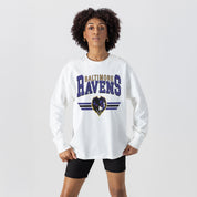 BALTIMORE RAVENS SWIFT STRIKE ESSENTIAL RELAXED FIT LONG SLEEVE TEE