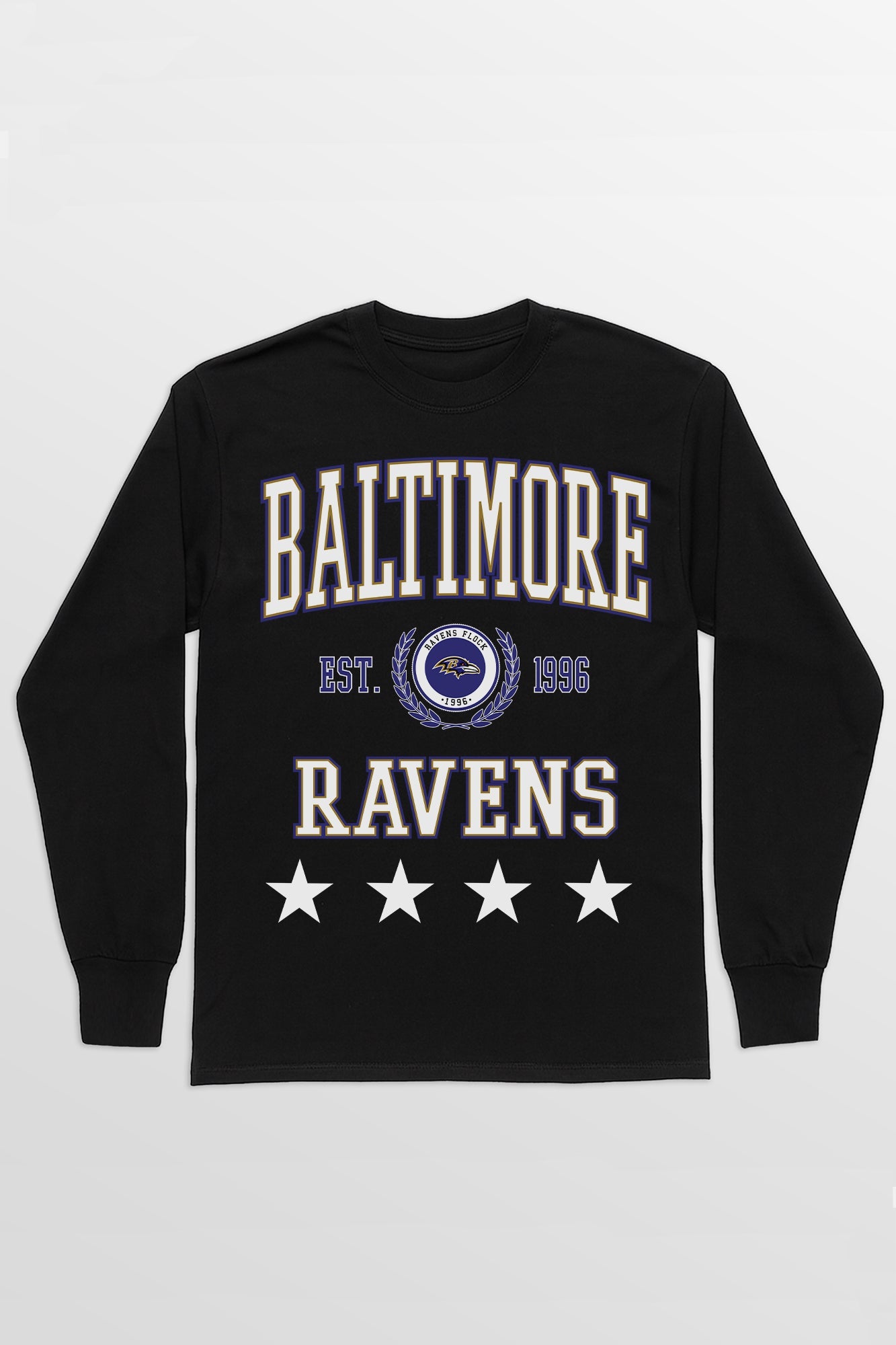 BALTIMORE RAVENS EVERYDAY STAR ESSENTIAL RELAXED FIT LONG SLEEVE TEE