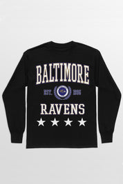 BALTIMORE RAVENS EVERYDAY STAR ESSENTIAL RELAXED FIT LONG SLEEVE TEE