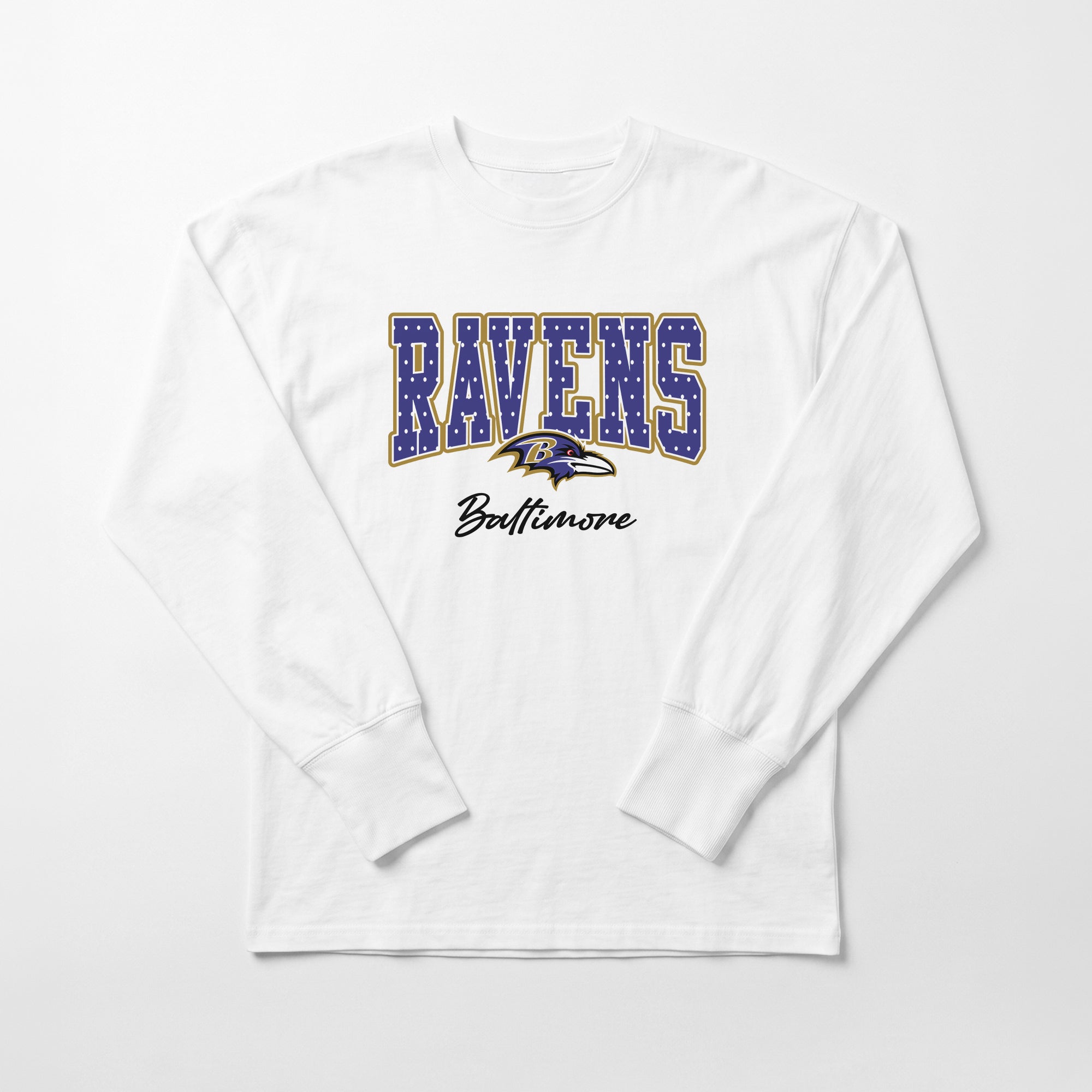 BALTIMORE RAVENS SWEET SPOT OVERSIZED LONG SLEEVE TEE