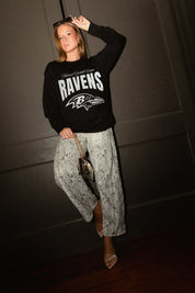 BALTIMORE RAVENS BOLD AMBITION OVERSIZED LONG SLEEVE TEE