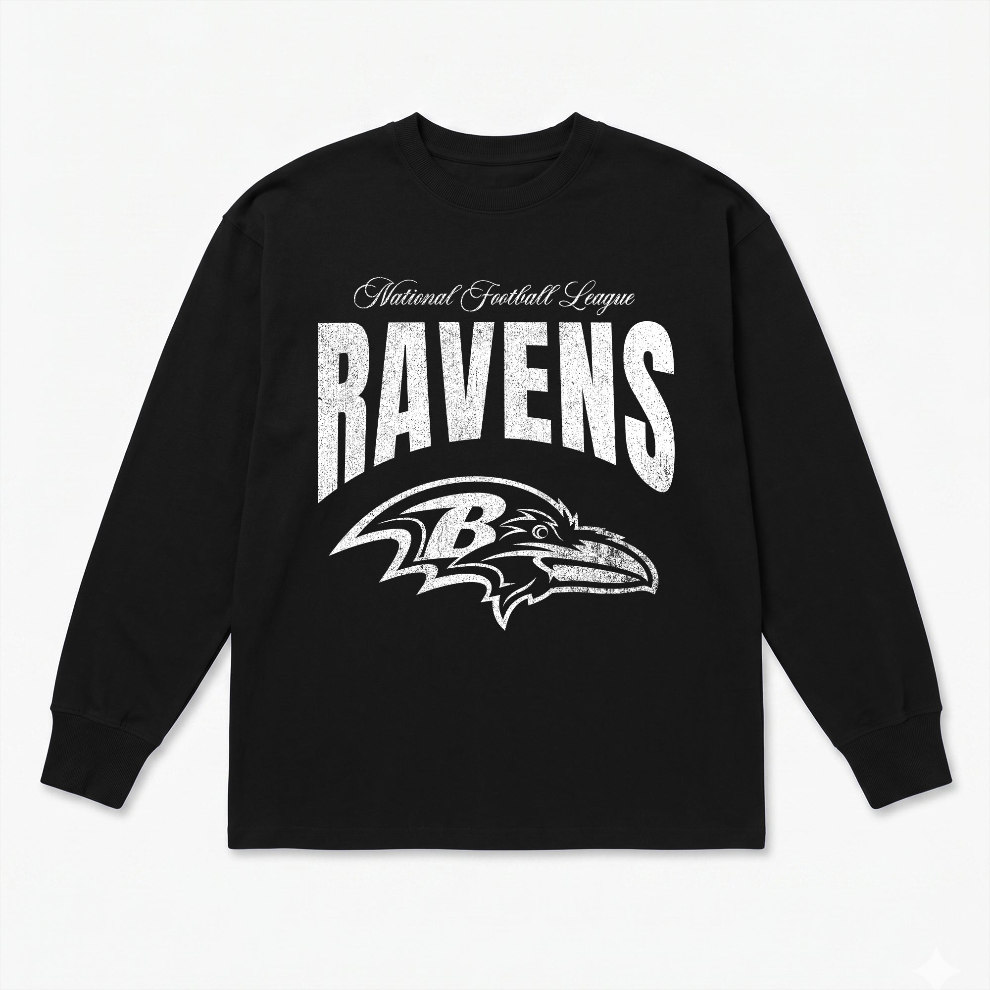 BALTIMORE RAVENS BOLD AMBITION OVERSIZED LONG SLEEVE TEE